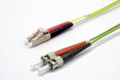 Jarretière zip 2,0mm OM5 50/125 LC-UPC/ST-UPC LSZH lime 1m