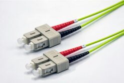 Jarretière zip 2,0mm OM5 50/125 SC-UPC/SC-UPC LSZH lime 10m