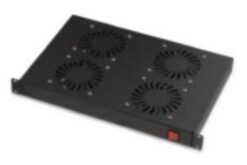 Kit ventilateurs on/off fixation 19", 1U, noir