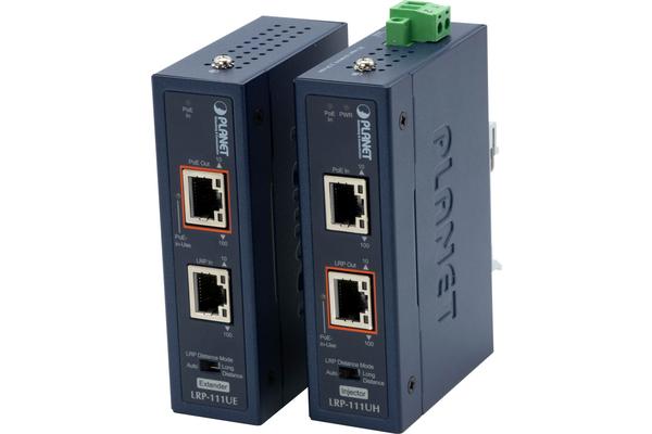 PLANET LRP-111U KIT Rallonge industrielle RJ45 sur liaison POE++ 60W 800m max.