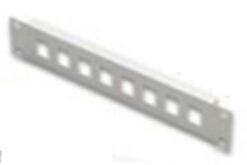 Panneau de brassage 10" 1U 8 ports gris, 10 ports