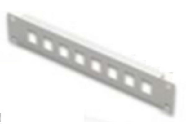 Panneau de brassage 10" 1U 8 ports gris, 10 ports