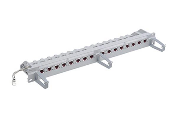 Panneau de brassage 1U avec support arrière, Cat6A ISO Adv
