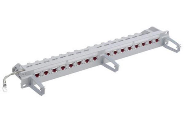 Panneau de brassage 1U avec support arrière, Cat6A ISO EL