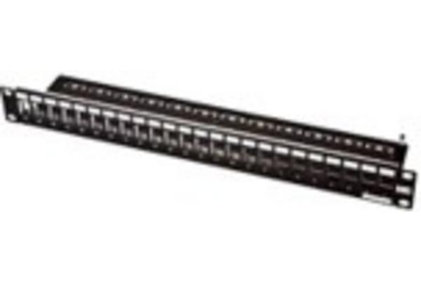 Panneau de brassage 1U vide Gamme Classique, 2U, noir, 48 ports RJ45