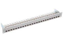 Panneau de brassage PC 1U avec support arrière, gris, EL