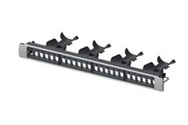 Panneau de brassage Systimax 1U vide blindé, noir