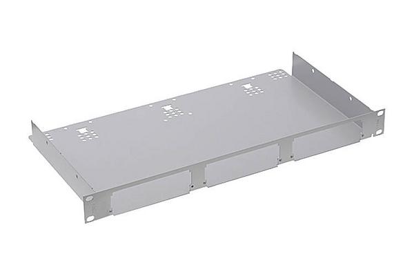 Panneau modulaire 19 pouces, 1U, pour 3 modules 7HP, gris, vide