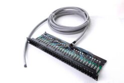 Panneau téléphonique 1U pré-câblé avec support arrière, 56 ports, 10 m