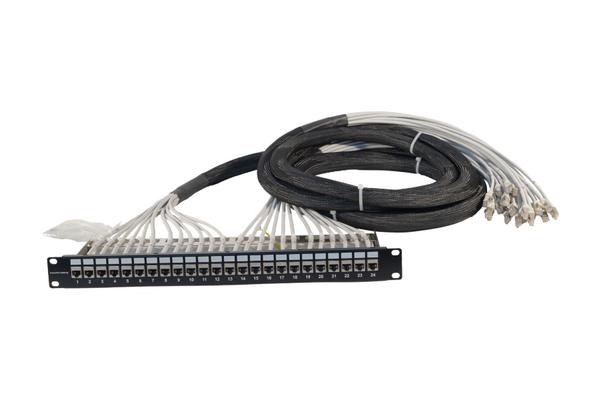 Panneaux miroir Ekivalan Cat6 S/FTP 24 ports mâle/femelle, 5 m