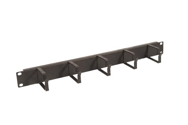 Panneaux passe-câbles 5 anneaux 1U, 120x40 mm, noir