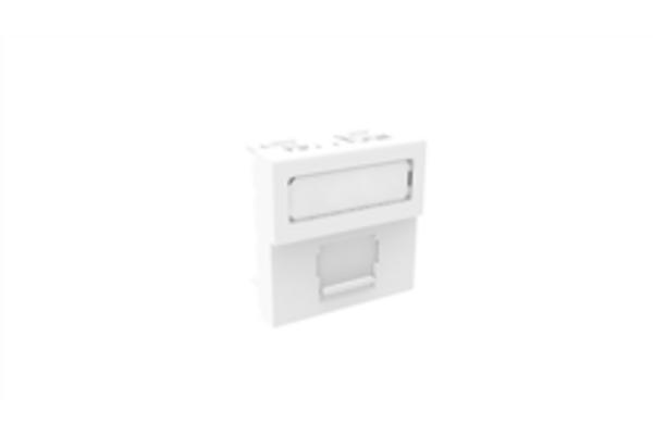 Plastron Systimax simple 45x45, blanc