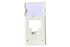 Plastron simple 22,5x45 sortie droite, blanc