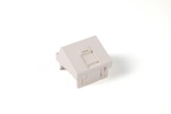 Plastron simple 45x45 sortie inclinée à volet, blanc
