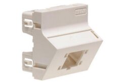 Plastron simple 45x45 sortie inclinée, blanc