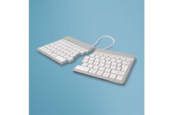 R-GO TOOLS Clavier ergonomique Split Break, divisé Bluetooth blanc