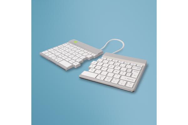 R-GO TOOLS Clavier ergonomique Split Break, divisé Bluetooth blanc
