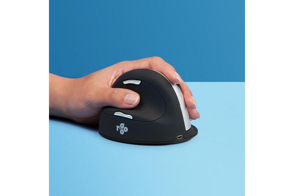 R-GO TOOLS Souris ergonomique HE Break, gaucher, Bluetooth, L noire