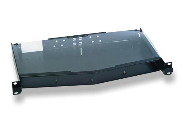 Tiroir optique coulissant vide, pour 4 modules Quick Fit, angulaire