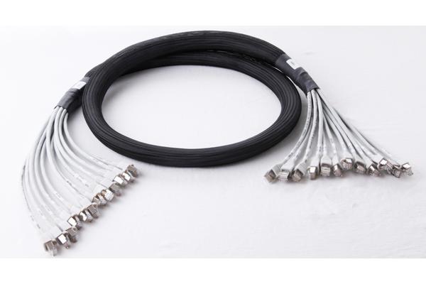Toron 6 RJ45 mâle/mâle S/FTP Cat6A, 10 m, gris