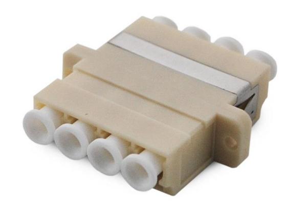 Traversée optique multimode LC/LC quadruple, beige