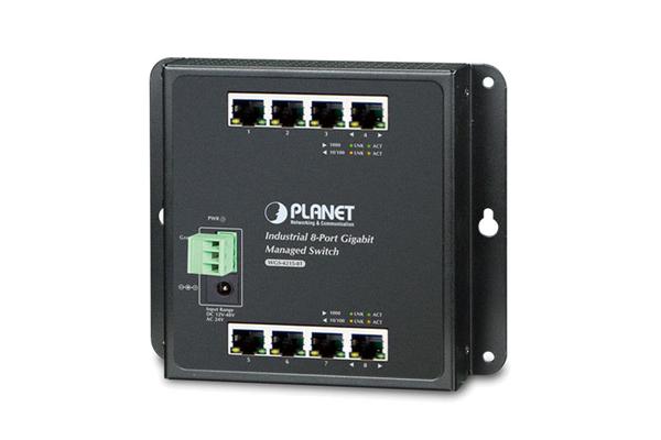 WGS-4215-8T - Switch indus. IP30 manag. L2, 8 ports Gigabit, montage sur mur