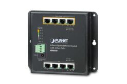 WGS-804HP - Switch indus. IP30 P&P 8 Gigabit dont 4 ports PoE+, montage sur mur